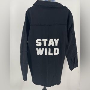 “Fantastic Fawn “Stay Wild” oversized Shacket.